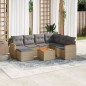 vidaXL 8-tlg. Garten-Sofagarnitur mit Kissen Beige Poly Rattan vidaXL 8-tlg. Garten-Sofagarnitur mit Kissen Beige Poly Rattan