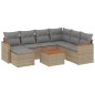 vidaXL 8-tlg. Garten-Sofagarnitur mit Kissen Beige Poly Rattan vidaXL 8-tlg. Garten-Sofagarnitur mit Kissen Beige Poly Rattan