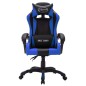 Gaming-Stuhl mit RGB LED-Leuchten Blau und Schwarz Kunstleder Gaming-Stuhl mit RGB LED-Leuchten Blau und Schwarz Kunstleder