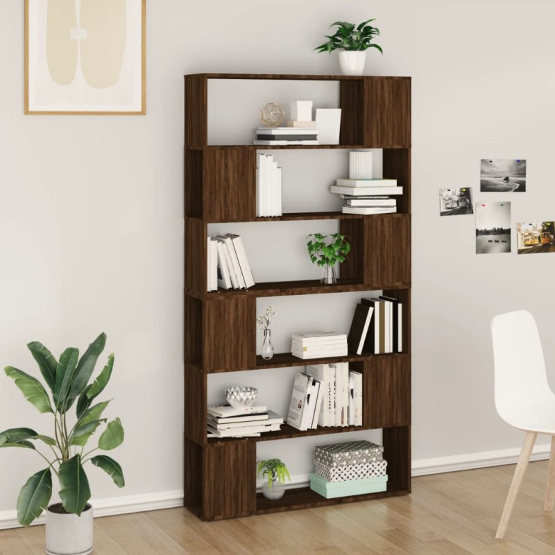 vidaXL Bücherregal/Raumteiler Braun Eichen-Optik 100x24x188 cm vidaXL Bücherregal/Raumteiler Braun Eichen-Optik 100x24x188 cm