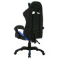 Gaming-Stuhl mit RGB LED-Leuchten Blau und Schwarz Kunstleder Gaming-Stuhl mit RGB LED-Leuchten Blau und Schwarz Kunstleder