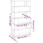vidaXL Bücherregal/Raumteiler Braun Eichen-Optik 100x24x188 cm vidaXL Bücherregal/Raumteiler Braun Eichen-Optik 100x24x188 cm