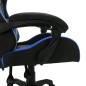 Gaming-Stuhl mit RGB LED-Leuchten Blau und Schwarz Kunstleder Gaming-Stuhl mit RGB LED-Leuchten Blau und Schwarz Kunstleder