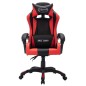 Gaming-Stuhl mit RGB LED-Leuchten Rot und Schwarz Kunstleder Gaming-Stuhl mit RGB LED-Leuchten Rot und Schwarz Kunstleder