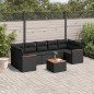 vidaXL 8-tlg. Garten-Sofagarnitur mit Kissen Schwarz Poly Rattan vidaXL 8-tlg. Garten-Sofagarnitur mit Kissen Schwarz Poly Rattan