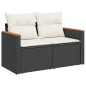 vidaXL 9-tlg. Garten-Sofagarnitur mit Kissen Schwarz Poly Rattan vidaXL 9-tlg. Garten-Sofagarnitur mit Kissen Schwarz Poly Rattan