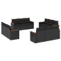 vidaXL 12-tlg. Garten-Sofagarnitur mit Kissen Schwarz Poly Rattan vidaXL 12-tlg. Garten-Sofagarnitur mit Kissen Schwarz Poly Rattan