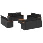 vidaXL 13-tlg. Garten-Sofagarnitur mit Kissen Schwarz Poly Rattan vidaXL 13-tlg. Garten-Sofagarnitur mit Kissen Schwarz Poly Rattan