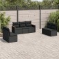 vidaXL 7-tlg. Garten-Sofagarnitur mit Kissen Schwarz Poly Rattan vidaXL 7-tlg. Garten-Sofagarnitur mit Kissen Schwarz Poly Rattan