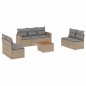 vidaXL 8-tlg. Garten-Sofagarnitur mit Kissen Beige Poly Rattan vidaXL 8-tlg. Garten-Sofagarnitur mit Kissen Beige Poly Rattan