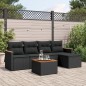 vidaXL 6-tlg. Garten-Sofagarnitur mit Kissen Schwarz Poly Rattan vidaXL 6-tlg. Garten-Sofagarnitur mit Kissen Schwarz Poly Rattan