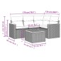 vidaXL 5-tlg. Garten-Sofagarnitur mit Kissen Schwarz Poly Rattan vidaXL 5-tlg. Garten-Sofagarnitur mit Kissen Schwarz Poly Rattan