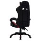 Gaming-Stuhl mit RGB LED-Leuchten Weinrot Schwarz Kunstleder Gaming-Stuhl mit RGB LED-Leuchten Weinrot Schwarz Kunstleder