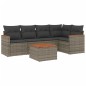vidaXL 6-tlg. Garten-Sofagarnitur mit Kissen Grau Poly Rattan vidaXL 6-tlg. Garten-Sofagarnitur mit Kissen Grau Poly Rattan