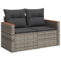 vidaXL 6-tlg. Garten-Sofagarnitur mit Kissen Grau Poly Rattan vidaXL 6-tlg. Garten-Sofagarnitur mit Kissen Grau Poly Rattan
