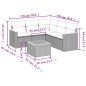 vidaXL 6-tlg. Garten-Sofagarnitur mit Kissen Grau Poly Rattan vidaXL 6-tlg. Garten-Sofagarnitur mit Kissen Grau Poly Rattan