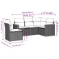 vidaXL 5-tlg. Garten-Sofagarnitur mit Kissen Grau Poly Rattan vidaXL 5-tlg. Garten-Sofagarnitur mit Kissen Grau Poly Rattan