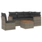 vidaXL 6-tlg. Garten-Sofagarnitur mit Kissen Grau Poly Rattan vidaXL 6-tlg. Garten-Sofagarnitur mit Kissen Grau Poly Rattan