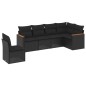 vidaXL 6-tlg. Garten-Sofagarnitur mit Kissen Schwarz Poly Rattan vidaXL 6-tlg. Garten-Sofagarnitur mit Kissen Schwarz Poly Rattan
