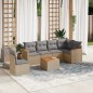 vidaXL 7-tlg. Garten-Sofagarnitur mit Kissen Beige Poly Rattan vidaXL 7-tlg. Garten-Sofagarnitur mit Kissen Beige Poly Rattan