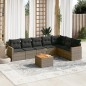 vidaXL 8-tlg. Garten-Sofagarnitur mit Kissen Grau Poly Rattan vidaXL 8-tlg. Garten-Sofagarnitur mit Kissen Grau Poly Rattan