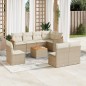 vidaXL 9-tlg. Garten-Sofagarnitur mit Kissen Beige Poly Rattan vidaXL 9-tlg. Garten-Sofagarnitur mit Kissen Beige Poly Rattan
