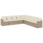 vidaXL 9-tlg. Garten-Sofagarnitur mit Kissen Beige Poly Rattan vidaXL 9-tlg. Garten-Sofagarnitur mit Kissen Beige Poly Rattan