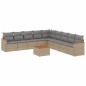 vidaXL 10-tlg. Garten-Sofagarnitur mit Kissen Beige Poly Rattan vidaXL 10-tlg. Garten-Sofagarnitur mit Kissen Beige Poly Rattan