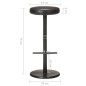 Barhocker 2 Stk. Schwarz Echtleder Barhocker 2 Stk. Schwarz Echtleder