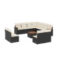 vidaXL 12-tlg. Garten-Sofagarnitur mit Kissen Schwarz Poly Rattan vidaXL 12-tlg. Garten-Sofagarnitur mit Kissen Schwarz Poly Rattan