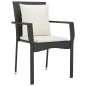 vidaXL Gartenstühle mit Kissen 4 Stk. Poly Rattan Schwarz vidaXL Gartenstühle mit Kissen 4 Stk. Poly Rattan Schwarz