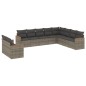 vidaXL 10-tlg. Garten-Sofagarnitur mit Kissen Grau Poly Rattan vidaXL 10-tlg. Garten-Sofagarnitur mit Kissen Grau Poly Rattan