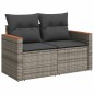 vidaXL 10-tlg. Garten-Sofagarnitur mit Kissen Grau Poly Rattan vidaXL 10-tlg. Garten-Sofagarnitur mit Kissen Grau Poly Rattan