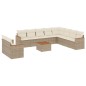 vidaXL 11-tlg. Garten-Sofagarnitur mit Kissen Beige Poly Rattan vidaXL 11-tlg. Garten-Sofagarnitur mit Kissen Beige Poly Rattan
