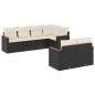 vidaXL 7-tlg. Garten-Sofagarnitur mit Kissen Schwarz Poly Rattan vidaXL 7-tlg. Garten-Sofagarnitur mit Kissen Schwarz Poly Rattan