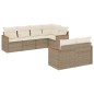 vidaXL 7-tlg. Garten-Sofagarnitur mit Kissen Beige Poly Rattan vidaXL 7-tlg. Garten-Sofagarnitur mit Kissen Beige Poly Rattan