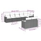 vidaXL 8-tlg. Garten-Sofagarnitur mit Kissen Beige Poly Rattan vidaXL 8-tlg. Garten-Sofagarnitur mit Kissen Beige Poly Rattan