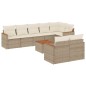 vidaXL 9-tlg. Garten-Sofagarnitur mit Kissen Beige Poly Rattan vidaXL 9-tlg. Garten-Sofagarnitur mit Kissen Beige Poly Rattan