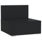 3-Sitzer-Sofa mit Kissen Schwarz Poly Rattan 3-Sitzer-Sofa mit Kissen Schwarz Poly Rattan