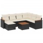 vidaXL 8-tlg. Garten-Sofagarnitur mit Kissen Schwarz Poly Rattan vidaXL 8-tlg. Garten-Sofagarnitur mit Kissen Schwarz Poly Rattan