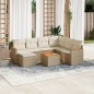 vidaXL 8-tlg. Garten-Sofagarnitur mit Kissen Beige Poly Rattan vidaXL 8-tlg. Garten-Sofagarnitur mit Kissen Beige Poly Rattan