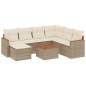 vidaXL 8-tlg. Garten-Sofagarnitur mit Kissen Beige Poly Rattan vidaXL 8-tlg. Garten-Sofagarnitur mit Kissen Beige Poly Rattan