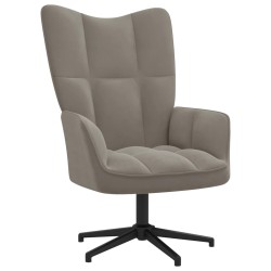 vidaXL Relaxsessel Hellgrau Samt