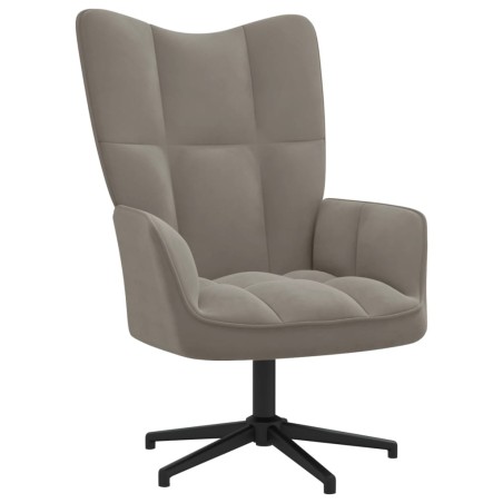 vidaXL Relaxsessel Hellgrau Samt