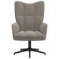 vidaXL Relaxsessel Hellgrau Samt vidaXL Relaxsessel Hellgrau Samt