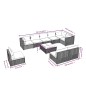 vidaXL 10-tlg. Garten-Lounge-Set mit Kissen Poly Rattan Schwarz vidaXL 10-tlg. Garten-Lounge-Set mit Kissen Poly Rattan Schwarz
