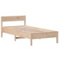 vidaXL Massivholzbett mit Kopfteil 90x200 cm Kiefer
