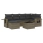 vidaXL 7-tlg. Garten-Sofagarnitur mit Kissen Grau Poly Rattan vidaXL 7-tlg. Garten-Sofagarnitur mit Kissen Grau Poly Rattan