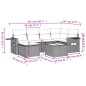 vidaXL 7-tlg. Garten-Sofagarnitur mit Kissen Grau Poly Rattan vidaXL 7-tlg. Garten-Sofagarnitur mit Kissen Grau Poly Rattan