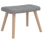 Schaukelsessel mit Hocker Hellgrau Stoff Schaukelsessel mit Hocker Hellgrau Stoff